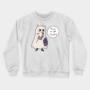 Cute trick or get treated halloween design Crewneck Sweatshirt